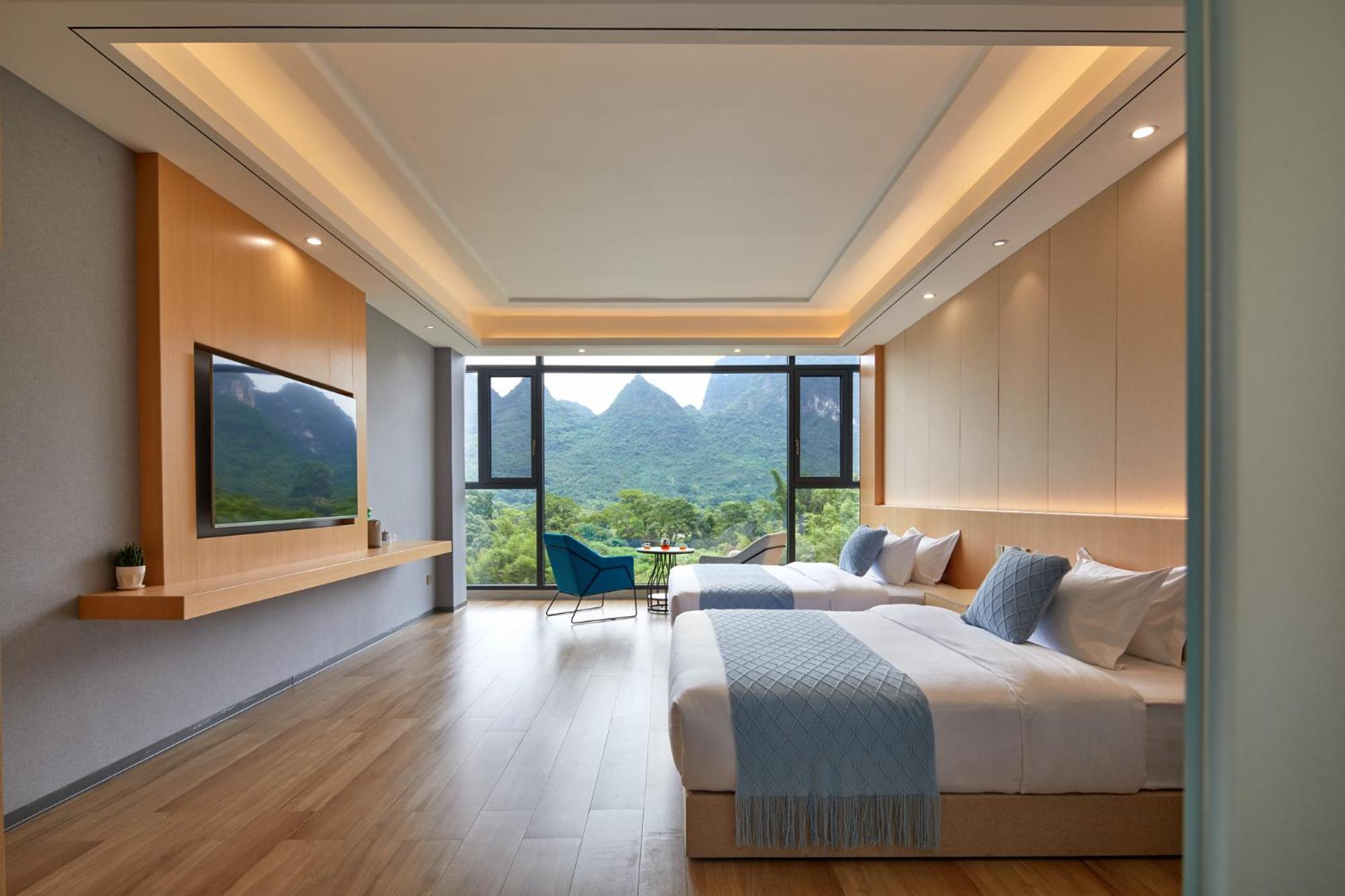 Yangshuo Fortune Lake Inn- One Way Free Pick Up From Airport Or Ts Over 3 Nights Eksteriør bilde